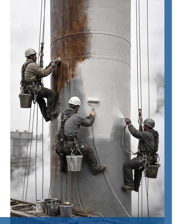 Покраска дымовых труб в Камне-на-Оби от 8628 р. | ВЫСОТНИК-Кно