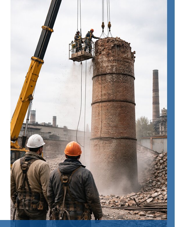 Демонтаж дымовой трубы в Камне-на-Оби от 91350 р. | ВЫСОТНИК-Кно, смета