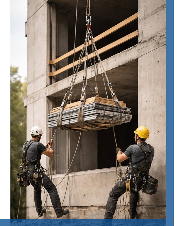 Подъем материала на этаж веревками в Камне-на-Оби от 1523 р. | ВЫСОТНИК-Кно