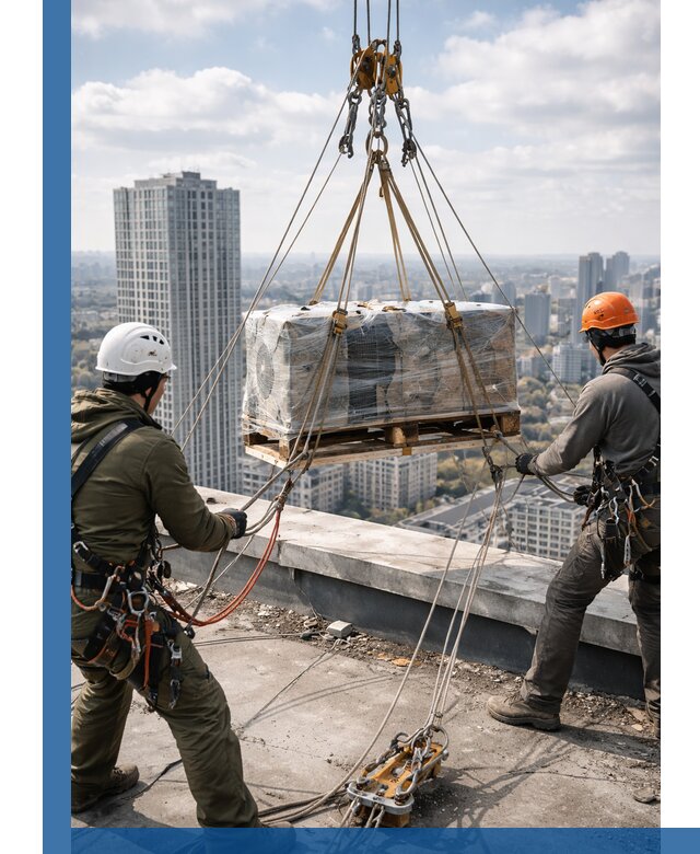Подъем и монтаж крупногабаритных грузов на крышу в Камне-на-Оби