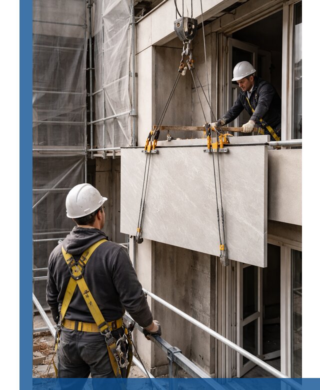 Подъем керамогранита на этаж в Камне-на-Оби грузчиками и техникой