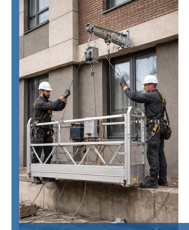 Монтаж и подъем фасадной люльки в Камне-на-Оби с гарантией безопасности