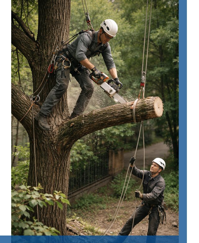 Спил деревьев альпинистами в Камне-на-Оби от 8120 р. | ВЫСОТНИК-Кно