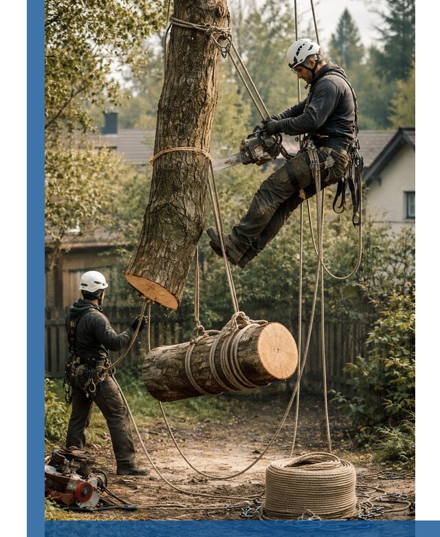 Валка деревьев частями в Камне-на-Оби, безопасно и аккуратно
