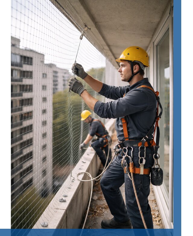 Монтаж сетки от птиц в Камне-на-Оби от 4568 р. | ВЫСОТНИК-Кно